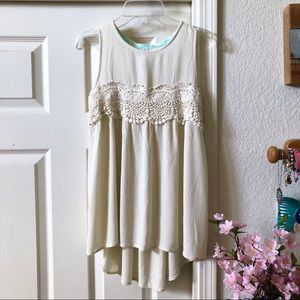 Xhilaration high-low Tank Top with Chest Detail